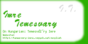 imre temesvary business card